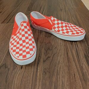 Vans Kids Red Checkered Slip-On Shoes